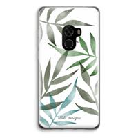 Tropical watercolor leaves: Xiaomi Mi Mix 2 Transparant Hoesje