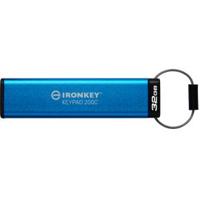 Kingston Technology IronKey Keypad 200 USB flash drive 32 GB USB Type-C 3.2 Gen 1 (3.1 Gen 1) Blauw - thumbnail