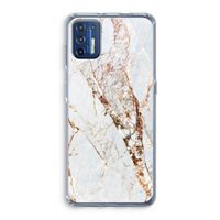 Goud marmer: Motorola Moto G9 Plus Transparant Hoesje Goud marmer: Motorola Moto G9 Plus Transparant Hoesje