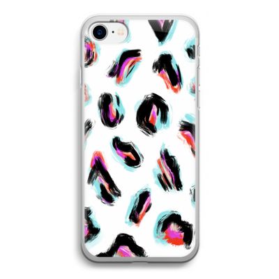 Cheetah color: iPhone SE 2020 Transparant Hoesje