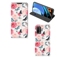 Xiaomi Poco M3 | Redmi 9T Smart Cover Butterfly Roses - thumbnail