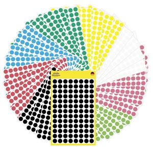 Avery-Zweckform 59994 Etiketten Ø 8 mm Papier Rood, Groen, Geel, Zwart, Blauw, Wit, Neonrood, Neon-groen 1 set(s) Etiketten voor markeringspunten