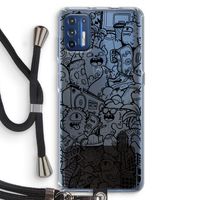 Vexx Black City : Motorola Moto G9 Plus Transparant Hoesje met koord