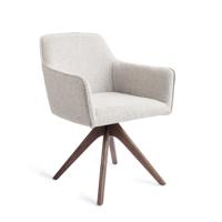 Jesper Home Eetkamerstoel 'Hofu' Revolve Oak Walnut, kleur Checkers Charm