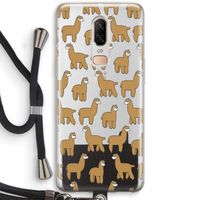 Alpacas: OnePlus 6 Transparant Hoesje met koord