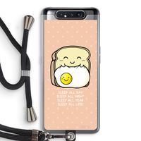 Sleep All Day: Samsung Galaxy A80 Transparant Hoesje met koord