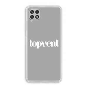 Topvent Grijs Wit: Samsung Galaxy A22 4G Transparant Hoesje