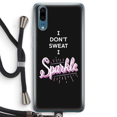 Sparkle quote: Huawei P20 Transparant Hoesje met koord