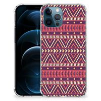 iPhone 12 | 12 Pro Doorzichtige Silicone Hoesje Aztec Paars