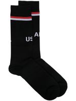 AMBUSH chaussettes à logo en intarsia - Noir