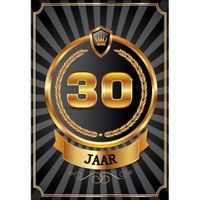 Luxe 30 jaar thema deurposter - thumbnail