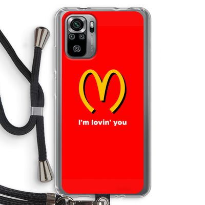 I'm lovin' you: Xiaomi Redmi Note 10S Transparant Hoesje met koord