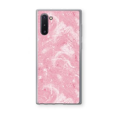 Abstract Painting Pink: Samsung Galaxy Note 10 Transparant Hoesje
