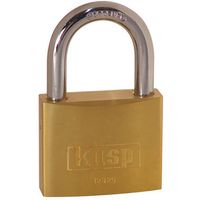 Kasp K12025LO Hangslot 25 mm Verschillend sluitend Goud-geel Sleutelslot - thumbnail