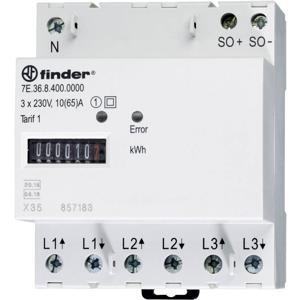 Finder 7E.36.8.400.0010 kWh-meter 3-fasen Mechanisch 65 A Conform MID: Ja 1 stuk(s)