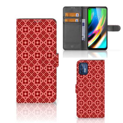 Motorola Moto G9 Plus | Telefoon Hoesje | Batik Rood