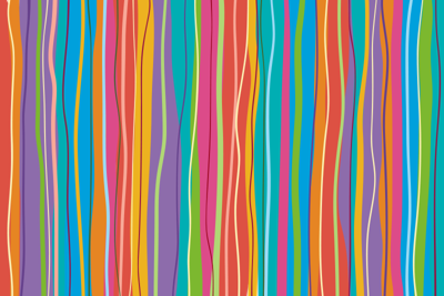 Gekleurd strepen modern vinyl tapijt