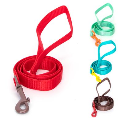 Nobleza Hondenriem - Nylon - Plat - Lengte 120 cm - Breedte 1,5 cm