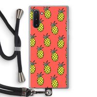 Ananas: Samsung Galaxy Note 10 Transparant Hoesje met koord