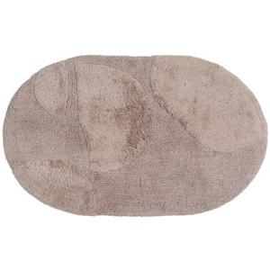 Veer Carpets - Badmat Boaz - Taupe Ovaal 60 x 100 cm