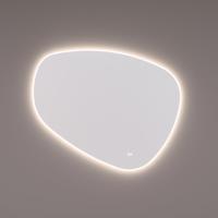 HIPP Design spiegel Organisch met Directe en Indirecte LED-Verlichting Rondom 100 B x 85 H x 3 cm met Spiegelverwarming. Kleurenwissel en Touch-Dimmer