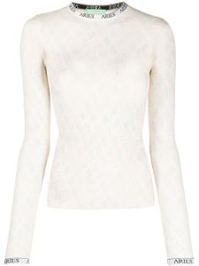 Aries top en tulle à motif monogrammé - Tons neutres
