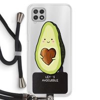 Avocuddle: Samsung Galaxy A22 4G Transparant Hoesje met koord