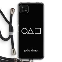 Squid Game: Samsung Galaxy A22 5G Transparant Hoesje met koord