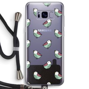 Vogeltjes: Samsung Galaxy S8 Plus Transparant Hoesje met koord