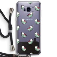 Vogeltjes: Samsung Galaxy S8 Plus Transparant Hoesje met koord