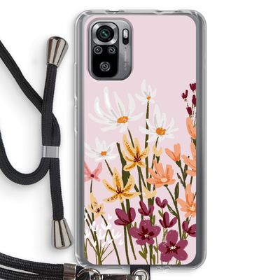 Painted wildflowers: Xiaomi Redmi Note 10S Transparant Hoesje met koord