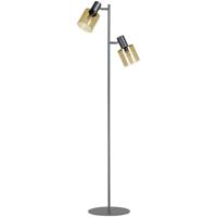 ETH Glazen vloerlampSledge Glass 2-lichts zwart met goud glas - 05-VL8177-3033