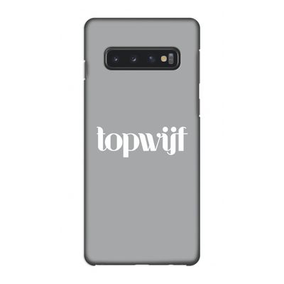 Topwijf Grijs Wit: Samsung Galaxy S10 4G Volledig Geprint Hoesje