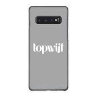 Topwijf Grijs Wit: Samsung Galaxy S10 4G Volledig Geprint Hoesje