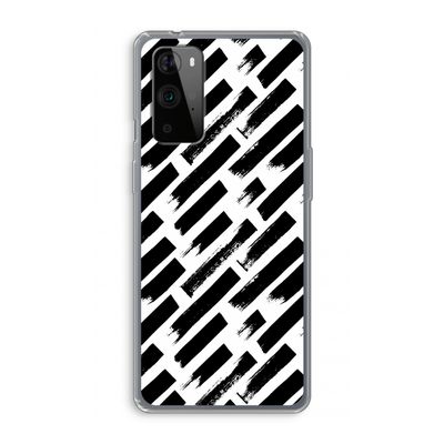 Zwarte vegen: OnePlus 9 Pro Transparant Hoesje