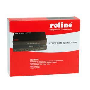 Roline HDMI-splitter 1920 x 1080 Pixel Zwart