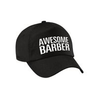 Awesome barber pet / cap zwart voor heren - Geweldige kapper / haarstylist cadeau - thumbnail