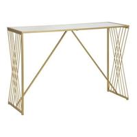 Mauro Ferretti Easy Geometrische console in metalen en gouden spiegel