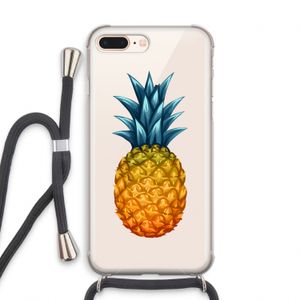 Grote ananas: iPhone 8 Plus Transparant Hoesje met koord