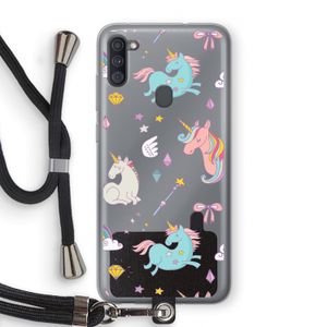 Fantasiewereld: Samsung Galaxy A11 Transparant Hoesje met koord