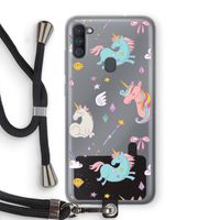 Fantasiewereld: Samsung Galaxy A11 Transparant Hoesje met koord