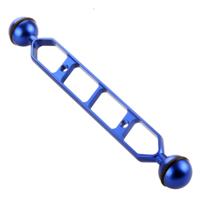 PULUZ 9 0 inch 22 9 cm aluminium dubbele ballen arm voor onderwater toorts/video licht (blauw)