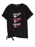 Versace Kids t-shirt en coton à logo Safety Pin - Noir - thumbnail