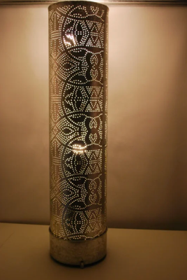 Vloerlamp Ameera vintage zilver in 3 maten