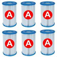 Filter voor zuiveringsinstallatie Intex Soort A 6 Stuks