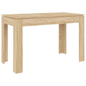 vidaXL Eettafel 120x60x76 cm bewerkt hout sonoma eikenkleurig