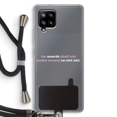 uw waarde daalt niet: Samsung Galaxy A42 5G Transparant Hoesje met koord