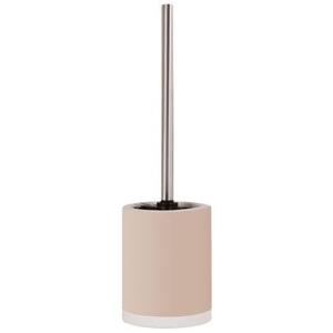 MSV Toilet|wc-borstel houder - keramiek|metaal - beige - 38 cm