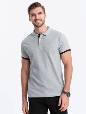 Ombre - Krusty - Poloshirt Heren - Korte Mouw - Grijs