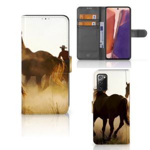 Samsung Galaxy Note 20 Telefoonhoesje met Pasjes Design Cowboy